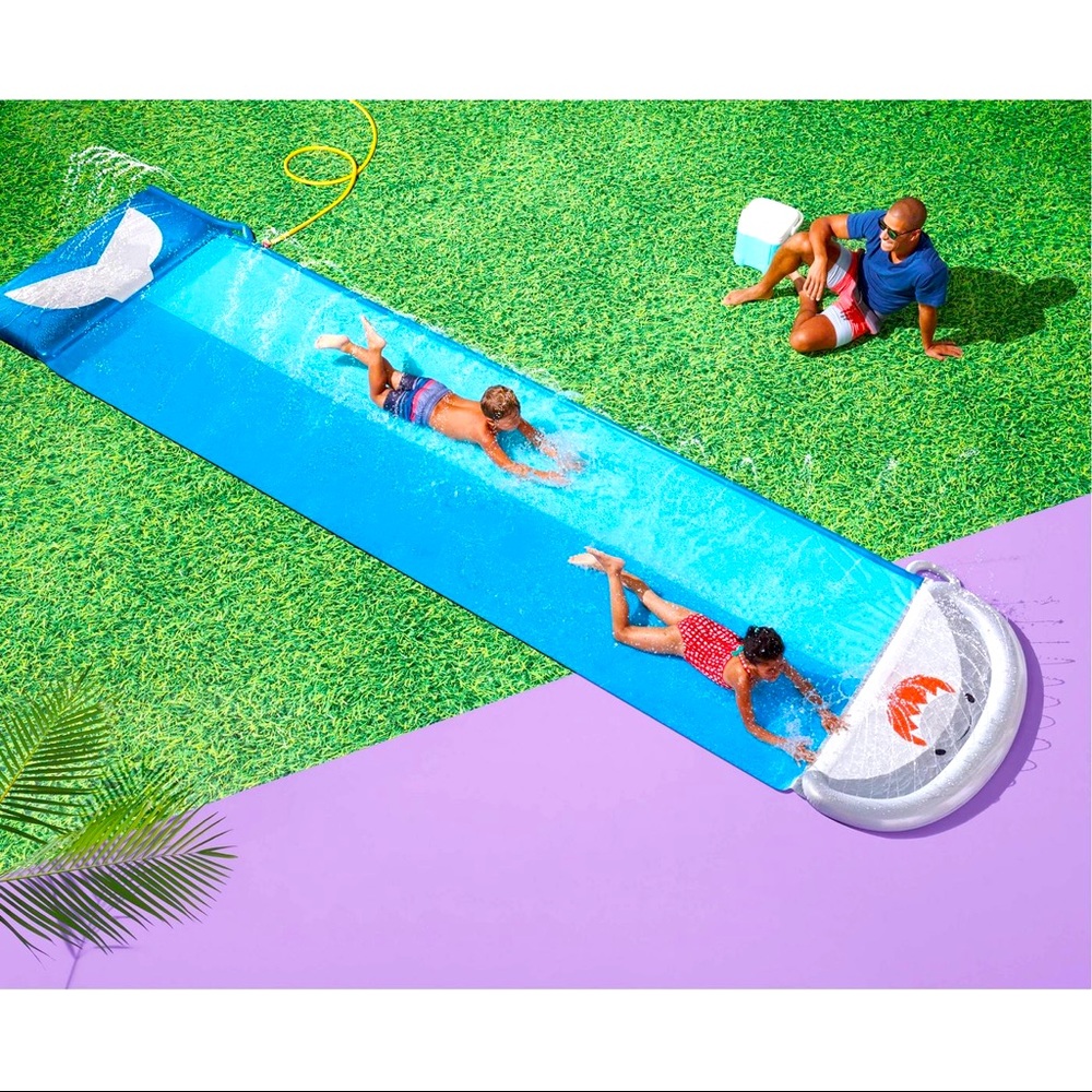Shark Aqua Ramp Double Water Slide - Sun Squad™